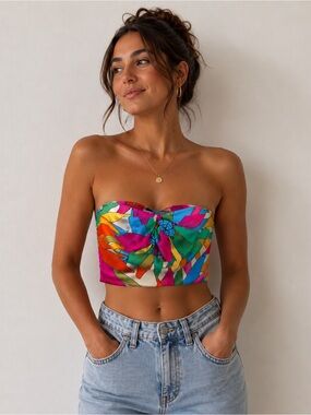 Rachel Zoe Colorful Bandeau Pink, Blue & Green L